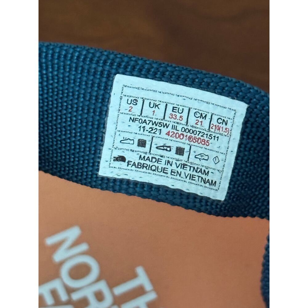 The North Face Skeena Sandal Kids Scuba Blue/Dusty Coral Orange SZ 2 - Picture 9 of 9